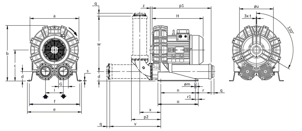 Габаритные размеры (чертеж) FPZ SCL K08 MS 4.0